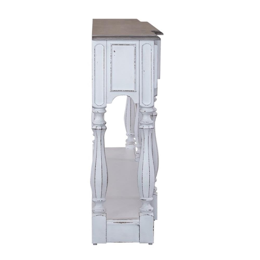 72-Inch Console Table with 3 Drawers and Bottom Shelf Y57420