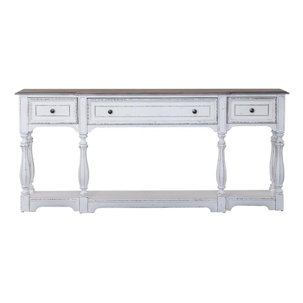 72-Inch Console Table with 3 Drawers and Bottom Shelf Y57420