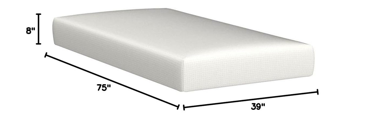8 Inch Twin Size Bamboo Charcoal Memory Foam Mattress W67941