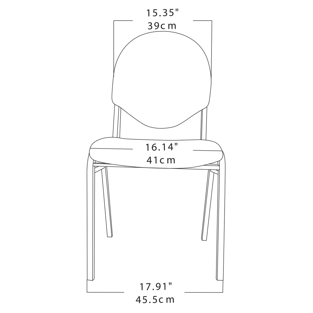 Black Fabric Stacking Chair V193