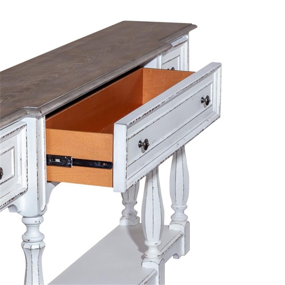 72-Inch Console Table with 3 Drawers and Bottom Shelf Y57420
