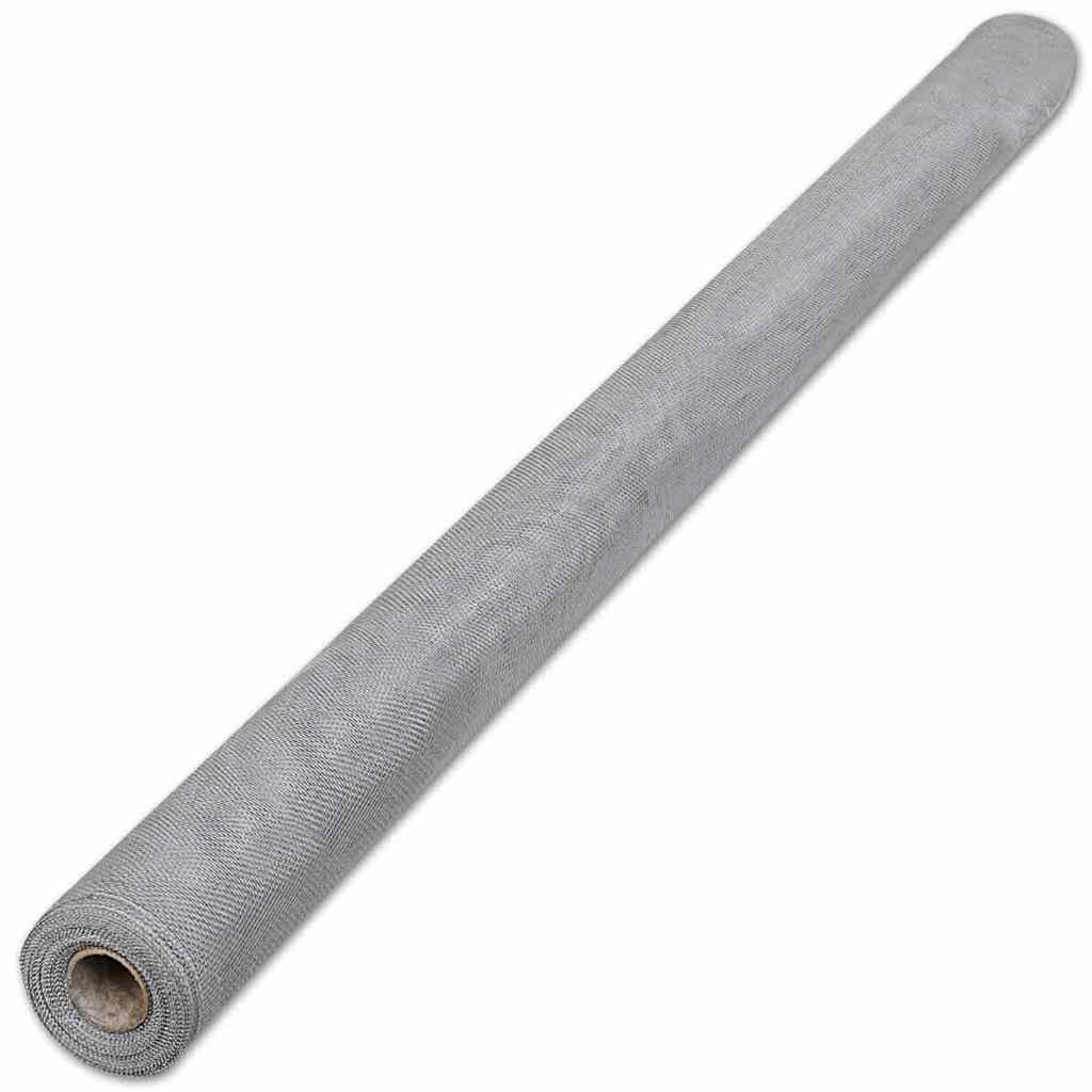 Aluminum Mesh Screen Roll 39.4"x196.9" Silver O410662