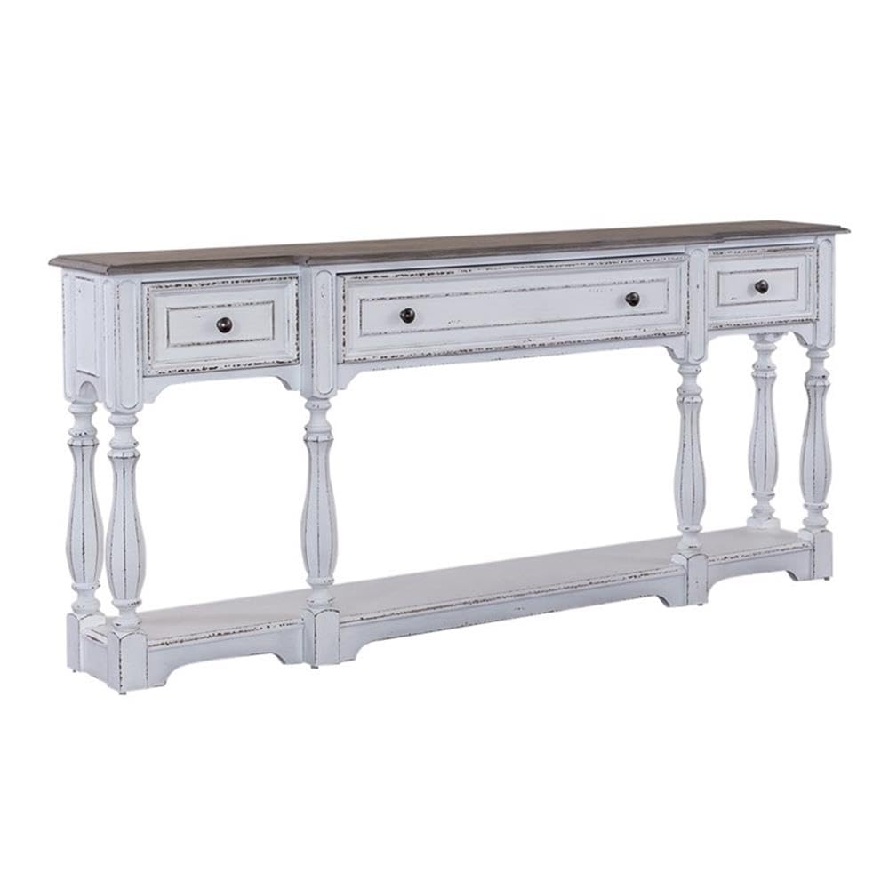 72-Inch Console Table with 3 Drawers and Bottom Shelf Y57420