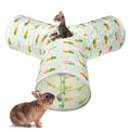 3 Way Collapsible Tunnel with Carrot Patterns Small Pet Hideout B81662