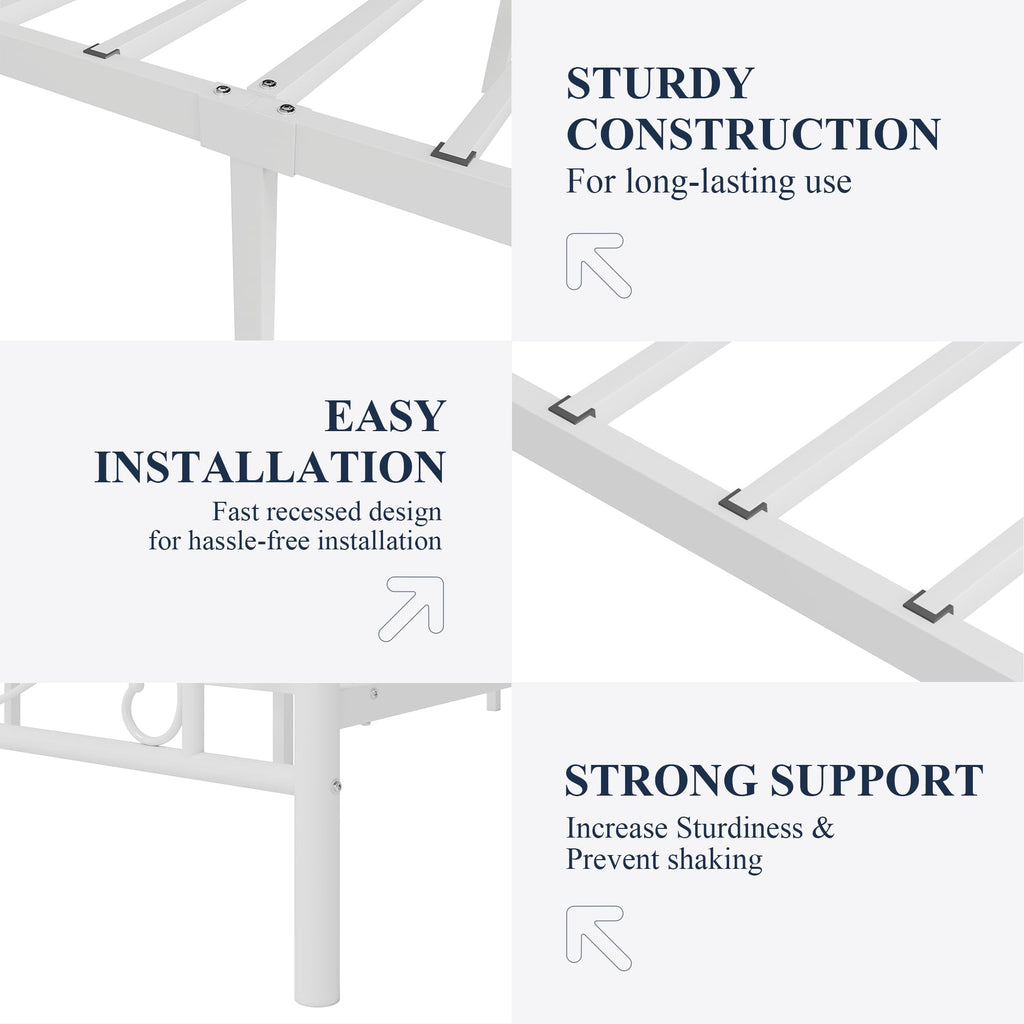 Metal Twin Platform Bed Frame T52485