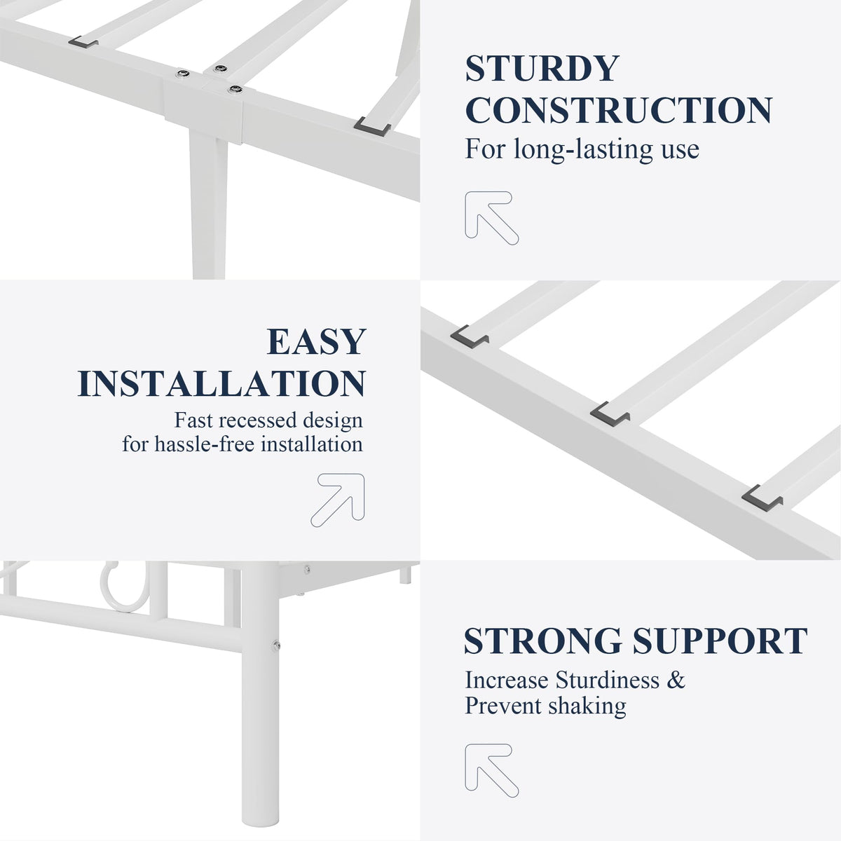 Metal Twin Platform Bed Frame T52485