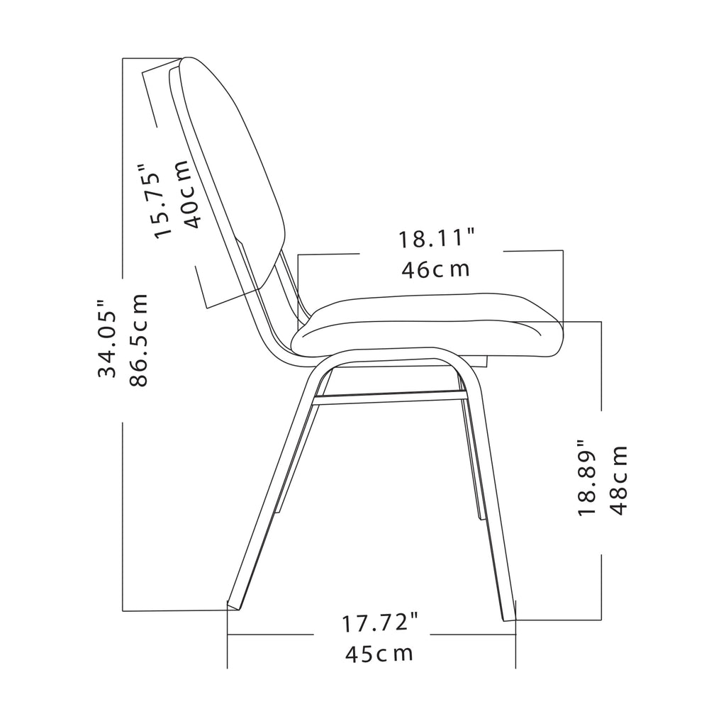 Black Fabric Stacking Chair V193