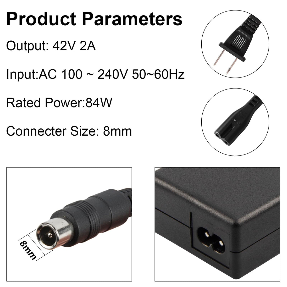 42V 2A Charger for 36V Li-ion Battery K35887