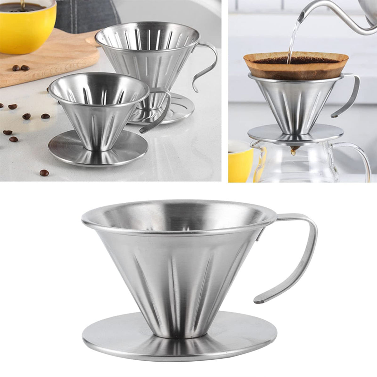 Pour over Stainless Steel Reusable Coffee Dripper B233