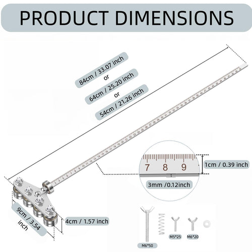 24 Inch Stainless Steel Adjustable Rip Fence Kit D380939