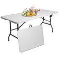 6 ft Plastic Folding Table with Carry Handle I870