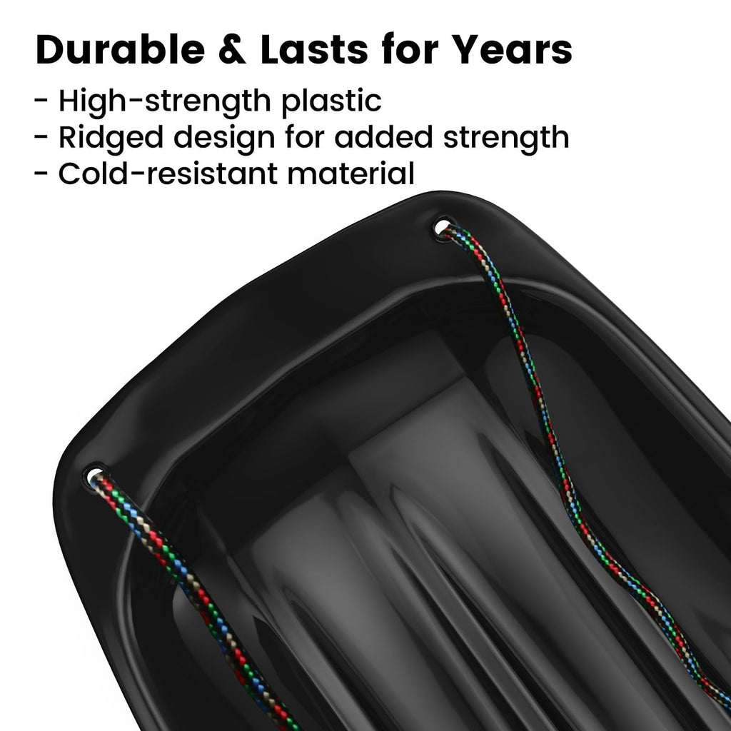 Cold-Resistant Plastic Toboggan Sled with Pull Rope D508
