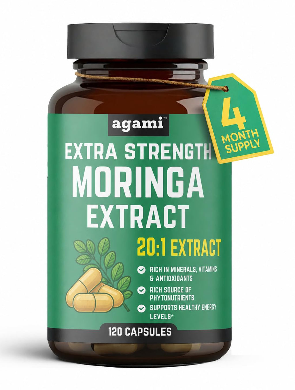 Moringa Capsules 400mg 20:1 Extract 120 Capsules M5554