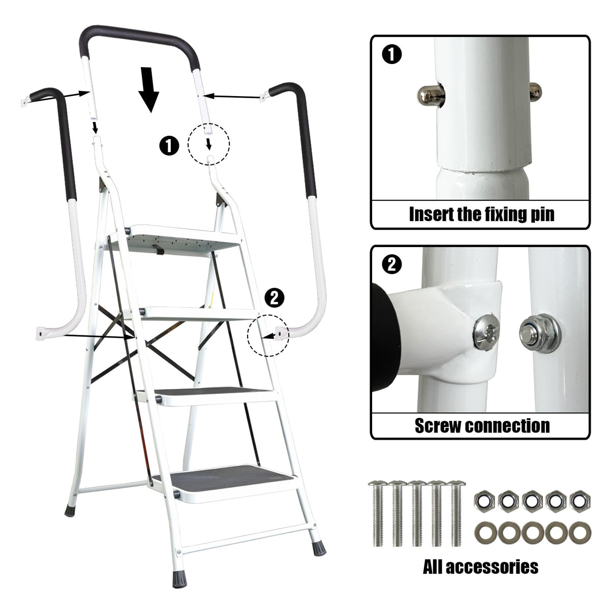 Big Red 4 Step Ladder with Tool Bag H10521