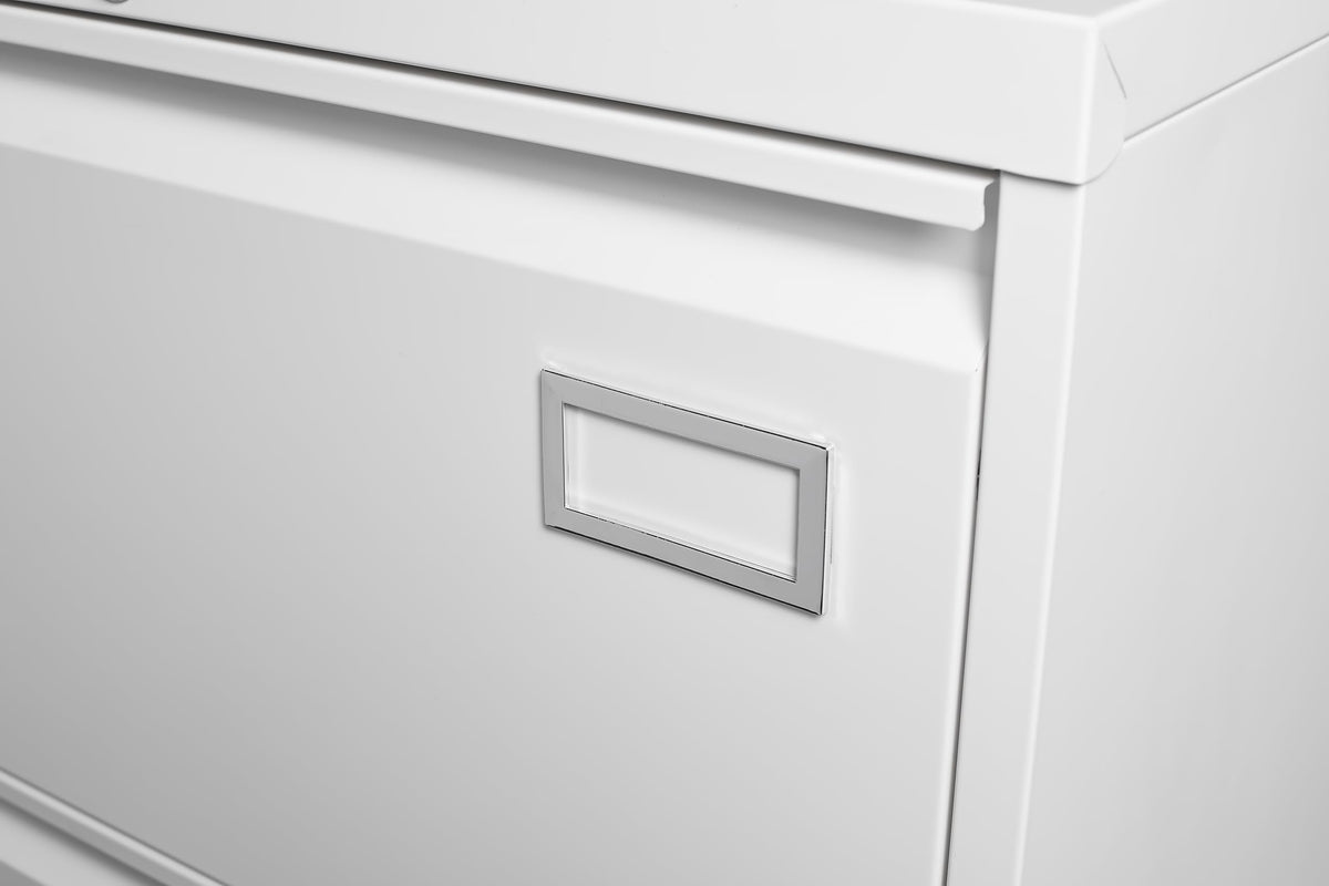 White 2 Drawer Metal Lockable File Cabinet L246702