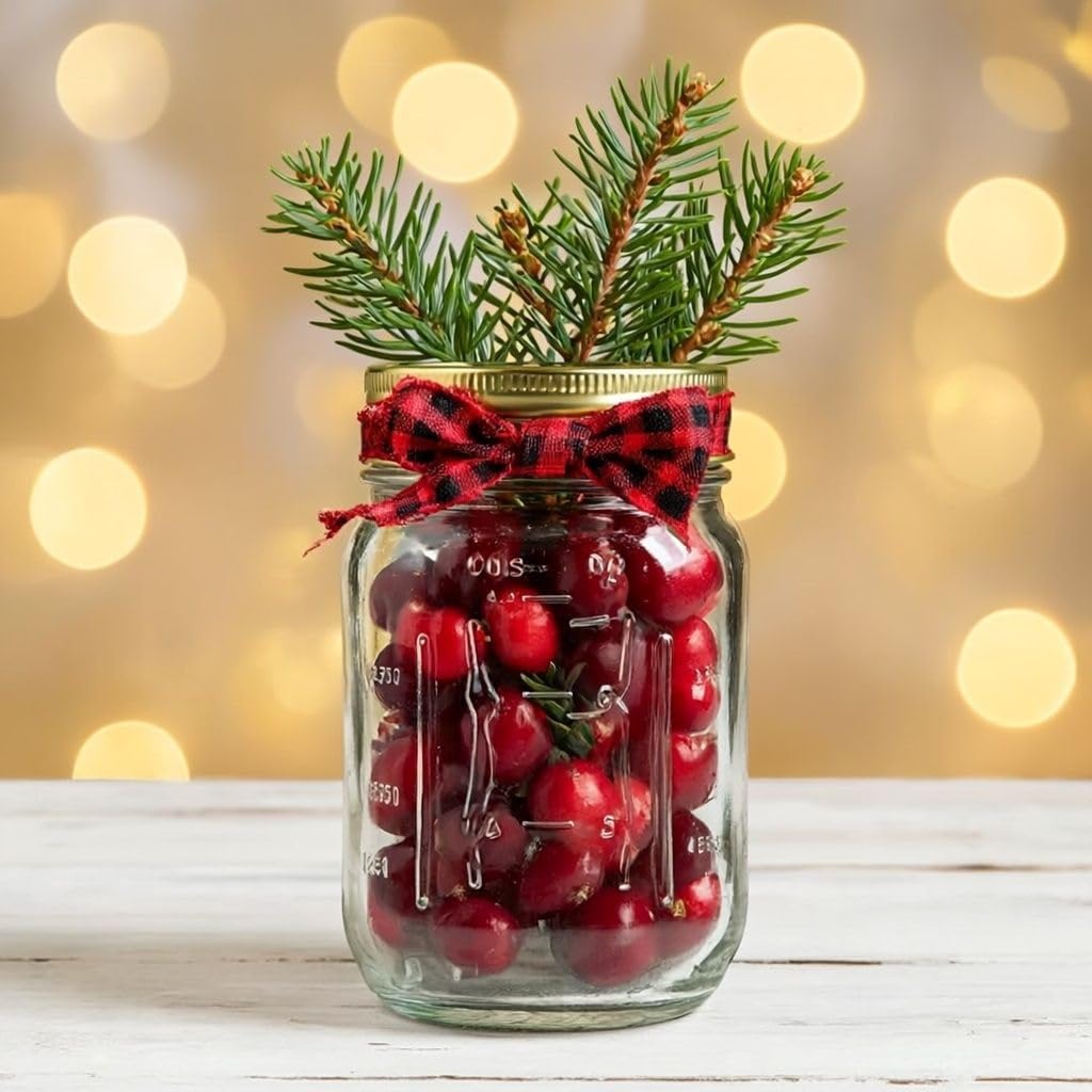16 oz Regular Mouth Mason Jars with Lids & Rings V41875