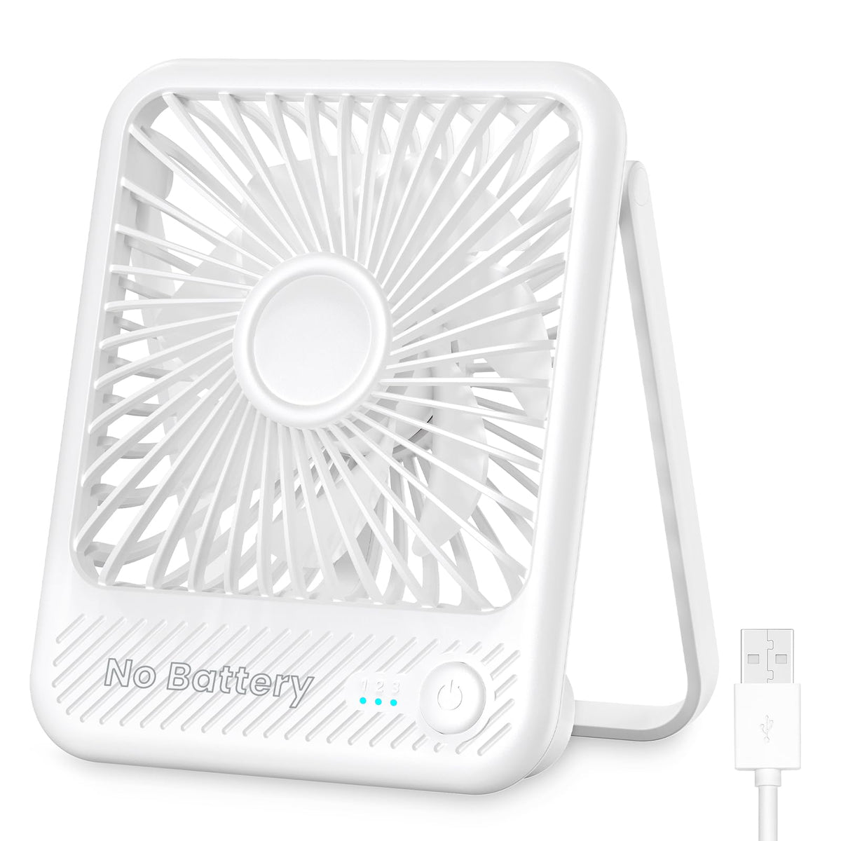 White USB Desk Fan Z9851