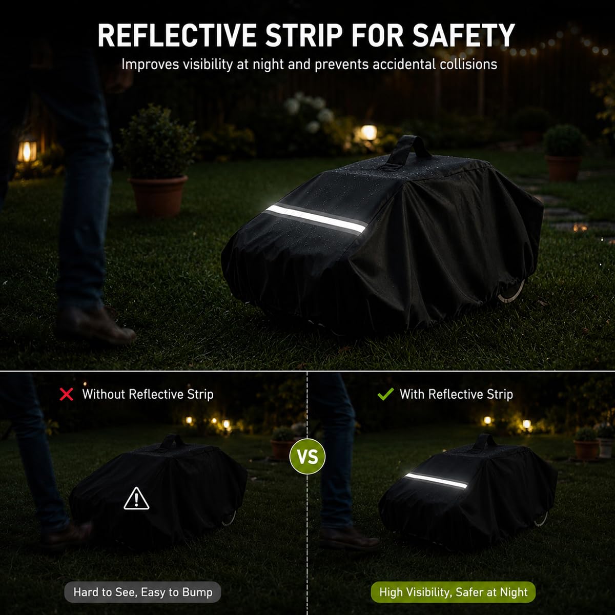 Robot Lawn Mower Cover 600D Oxford Fabric with Reflective Strip Orange E797114