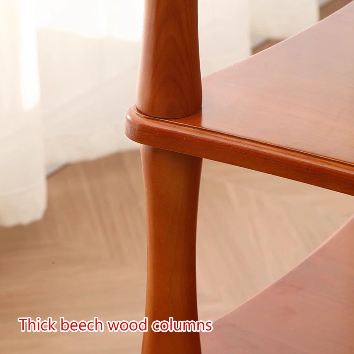 Brown 3 Tier Solid Wood Media Stand J44938