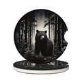 Black Bear Ceramic Car Coasters Set of 2 D90623