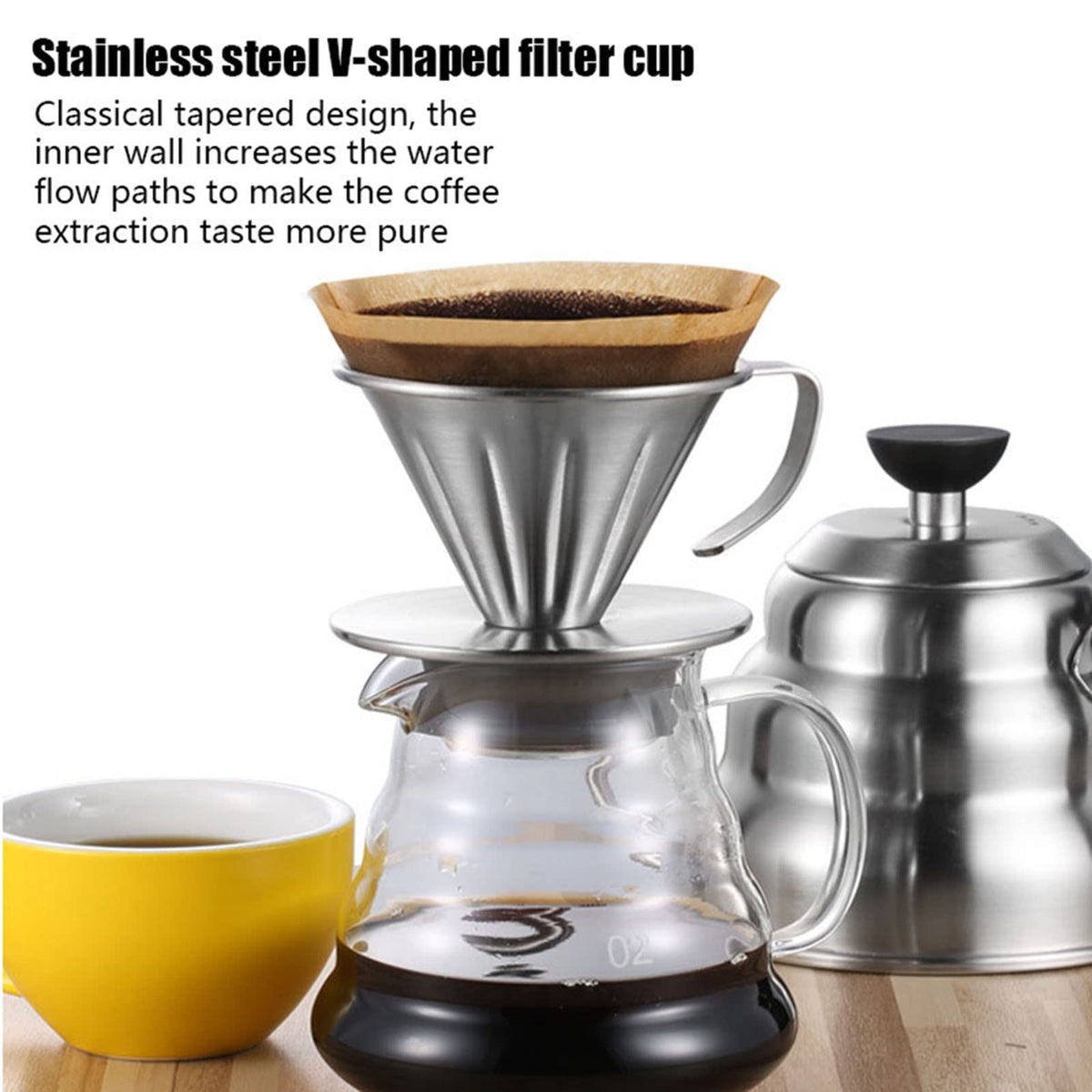 Pour over Stainless Steel Reusable Coffee Dripper B233