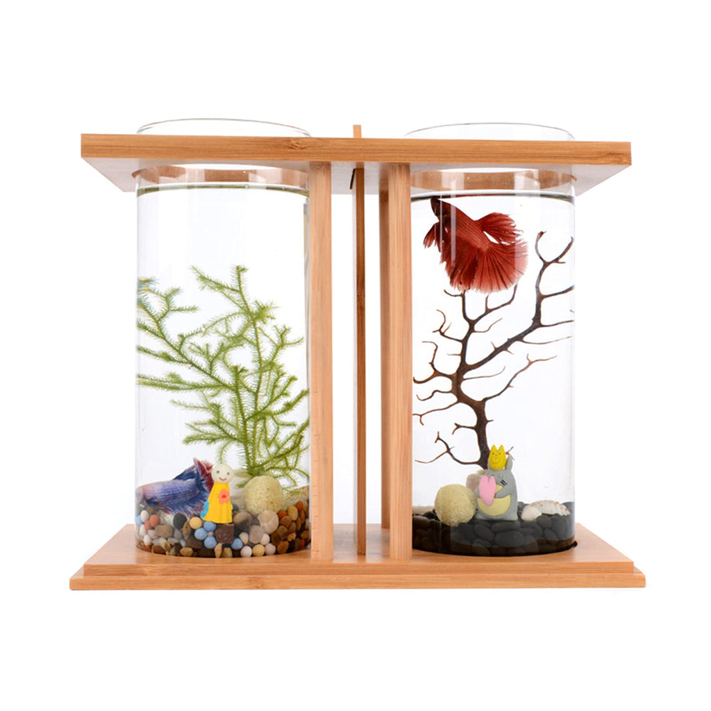 Bamboo Desktop Aquarium with LED Light Z1751