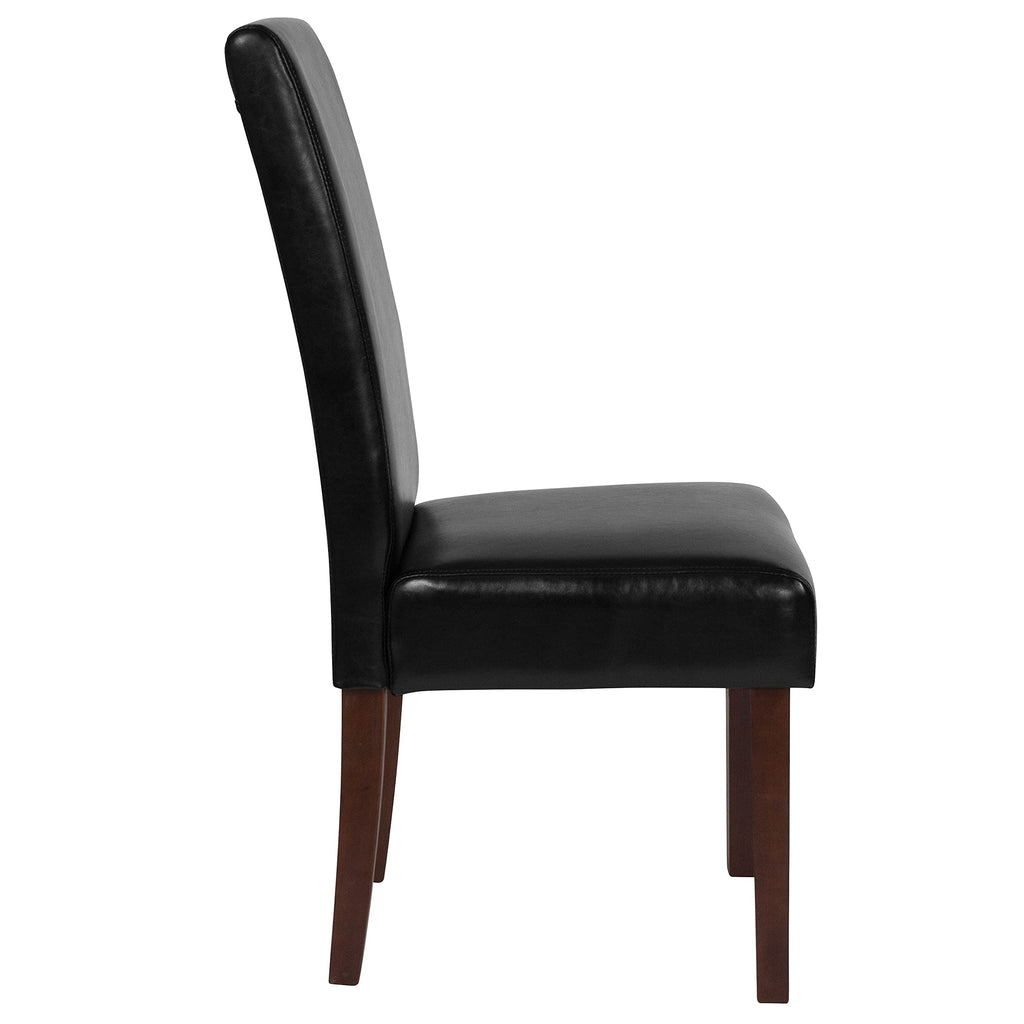Black Faux Leather Parsons Chair R2897