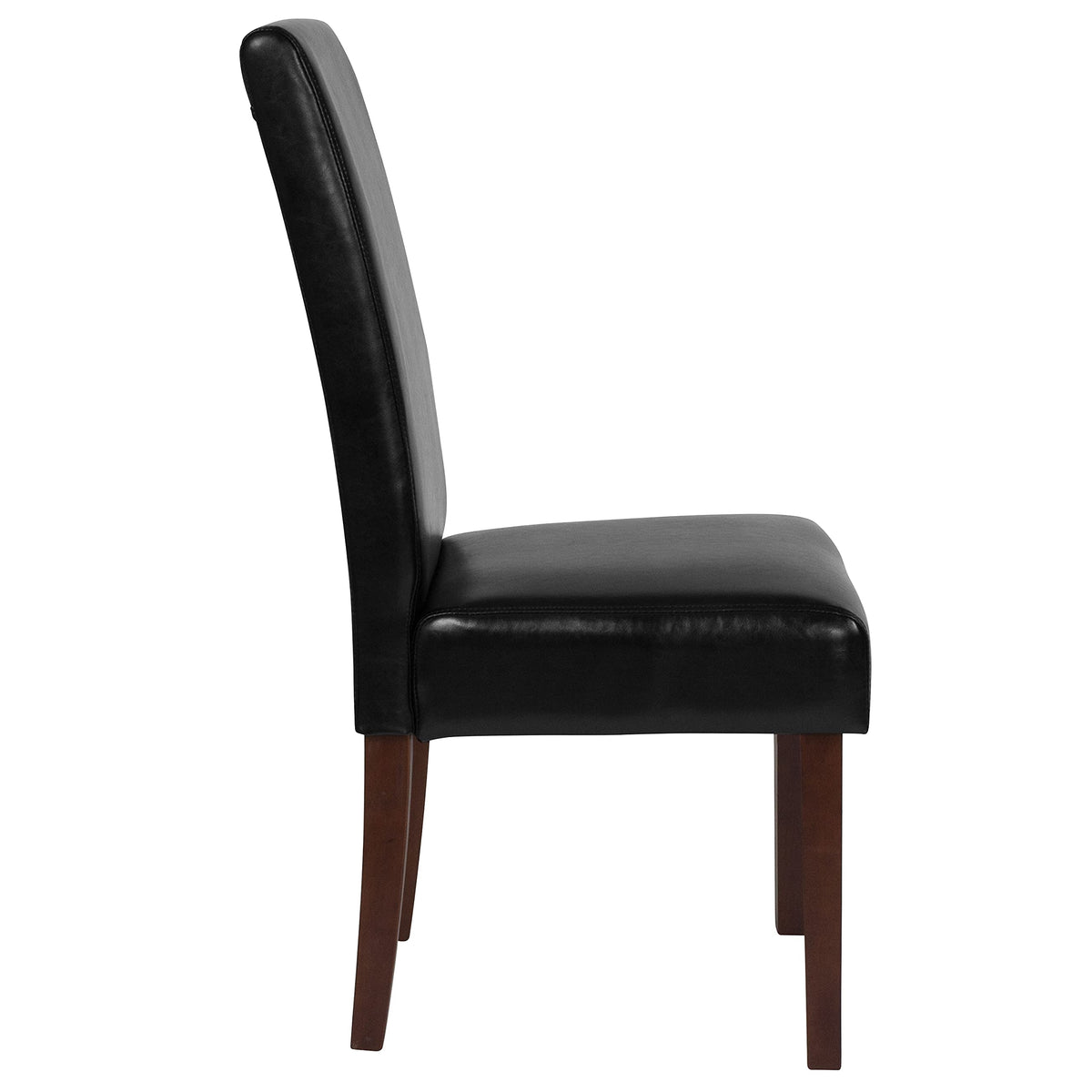 Black Faux Leather Parsons Chair R2897