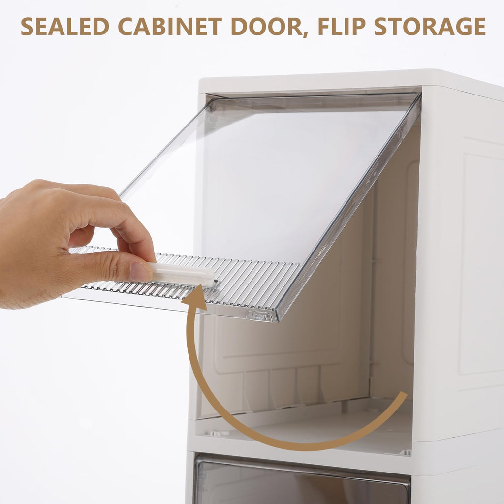 Narrow 3 Tier Bathroom Storage Cabinet with Wheels G8581