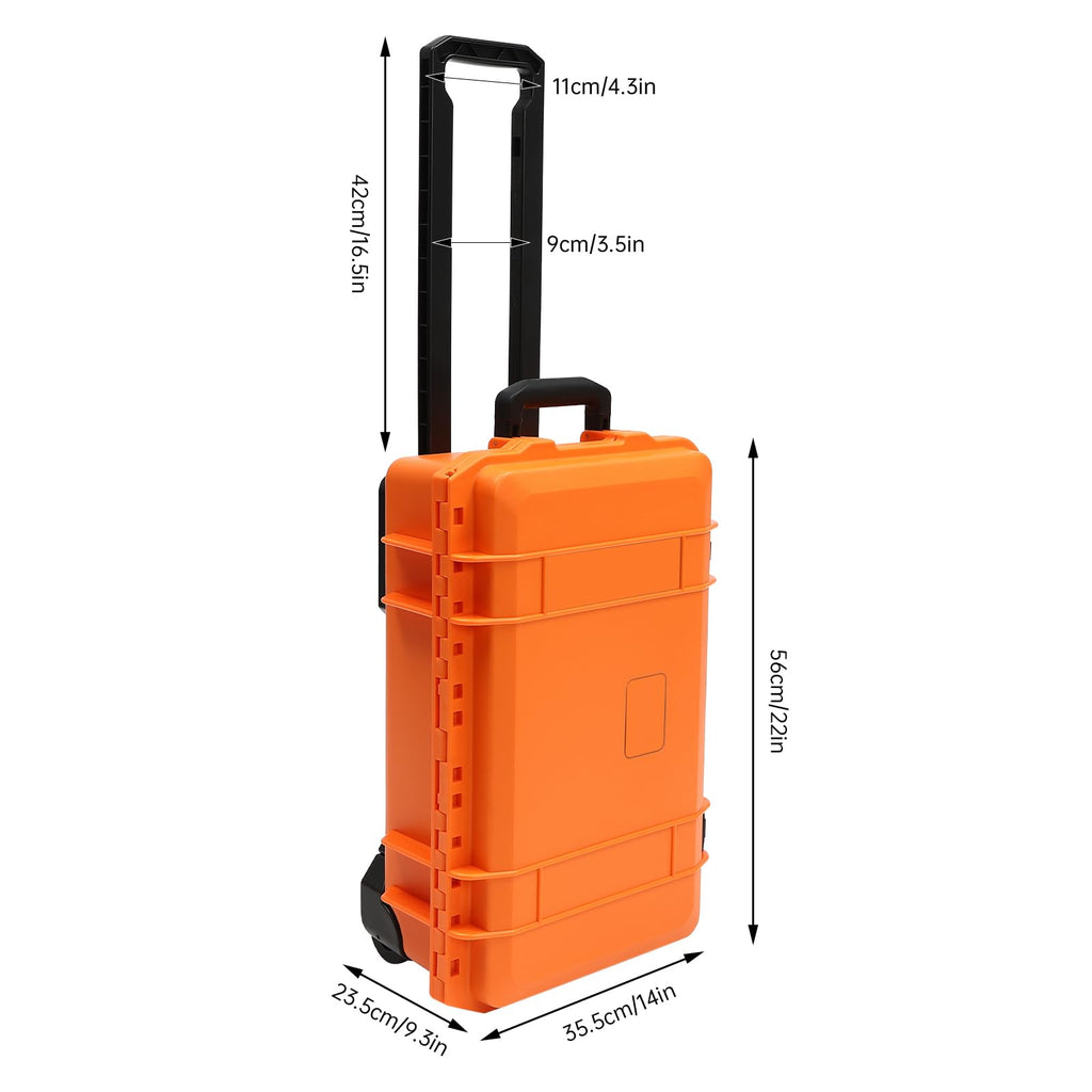 22" Weatherproof Hard Camera Case with Foam S1081