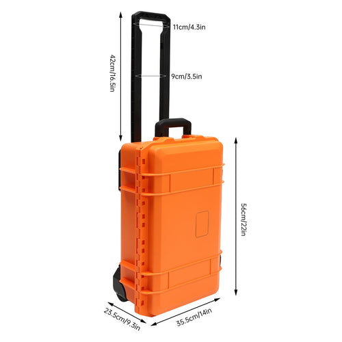 22" Weatherproof Hard Camera Case with Foam S1081
