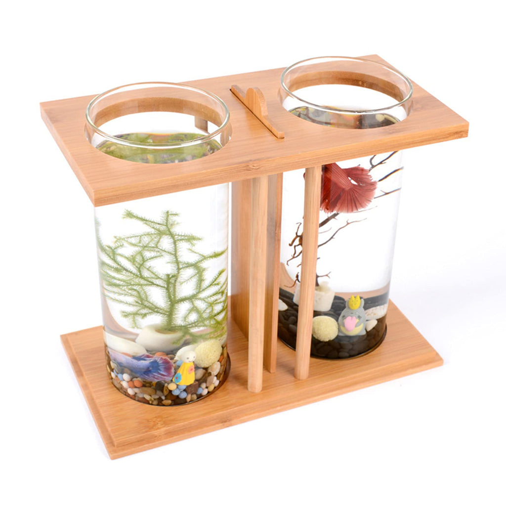 Bamboo Desktop Aquarium with LED Light Z1751