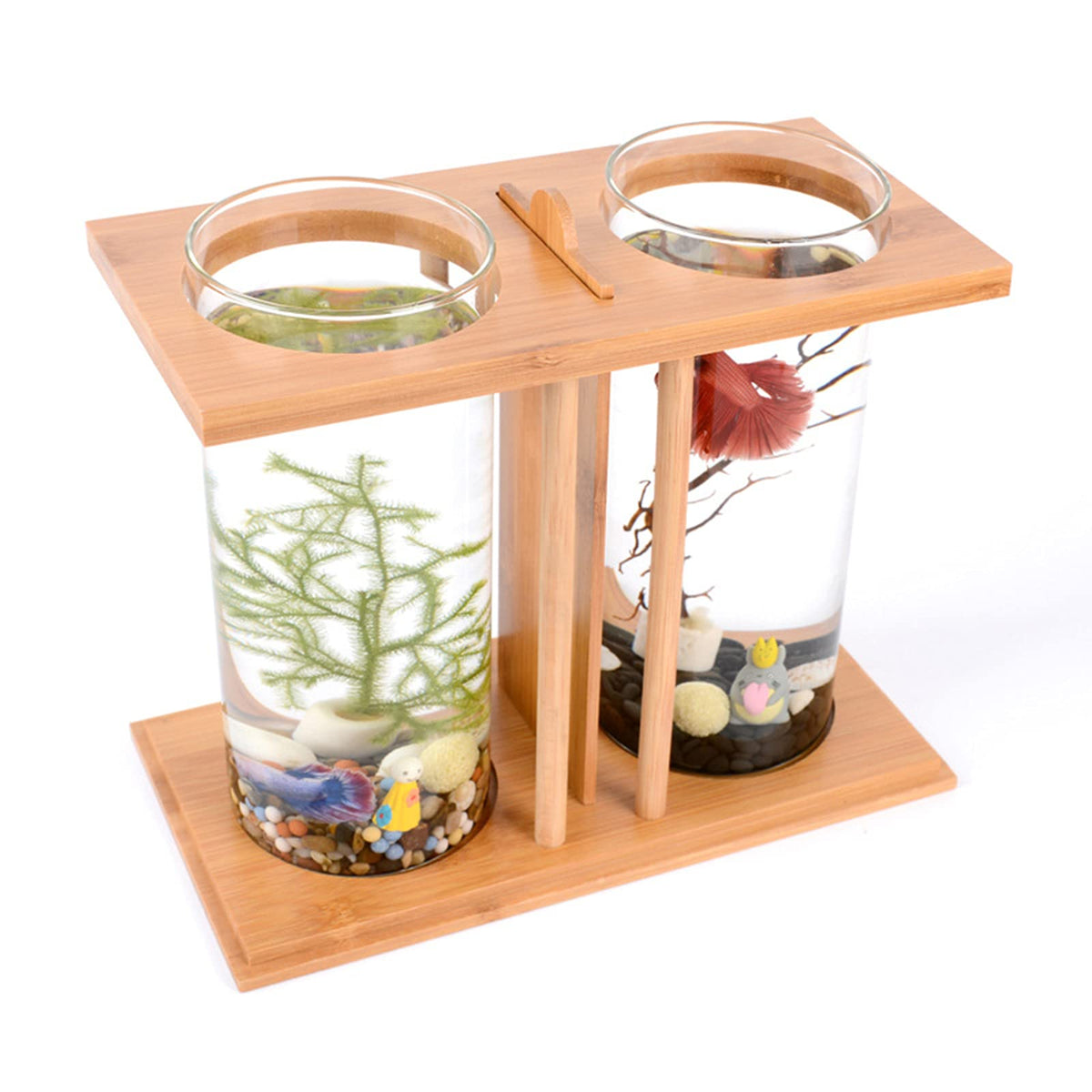 Bamboo Desktop Aquarium with LED Light Z1751