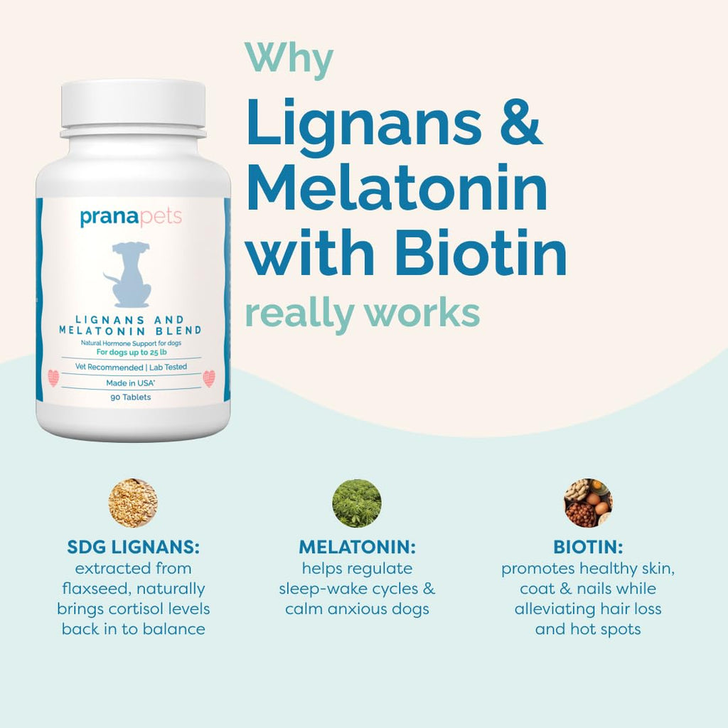 Lignans & Melatonin with Biotin Blend for Dogs Over 25 lb Z1600