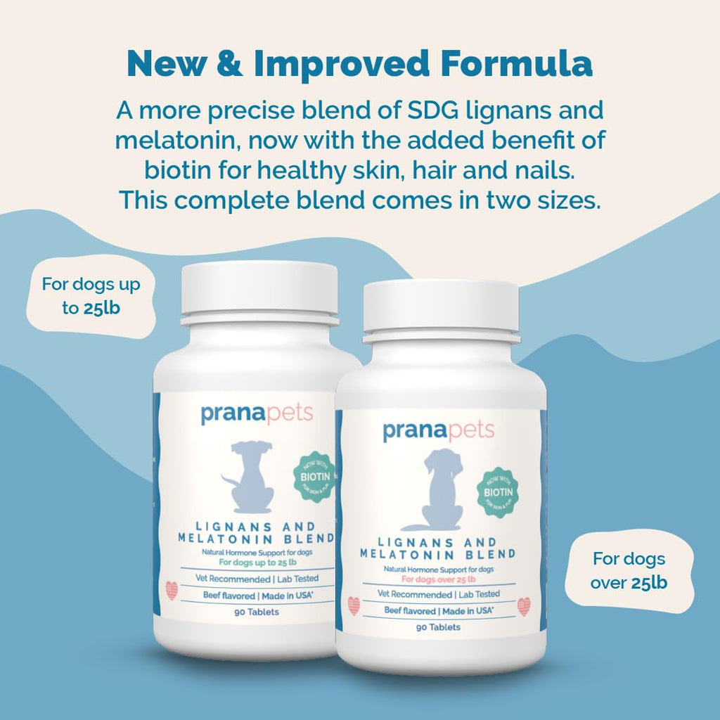 Lignans & Melatonin with Biotin Blend for Dogs Over 25 lb Z1600