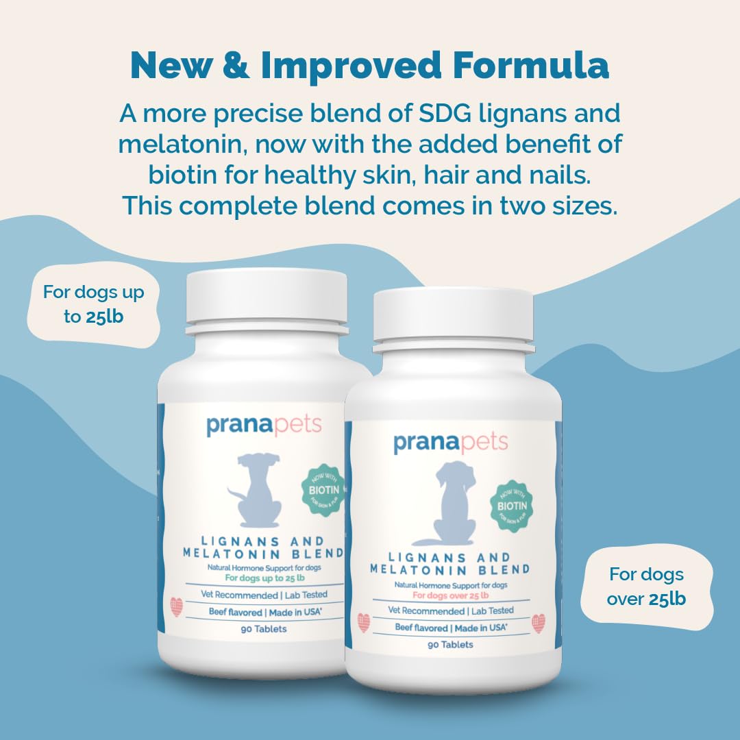 Lignans & Melatonin with Biotin Blend for Dogs Over 25 lb Z1600