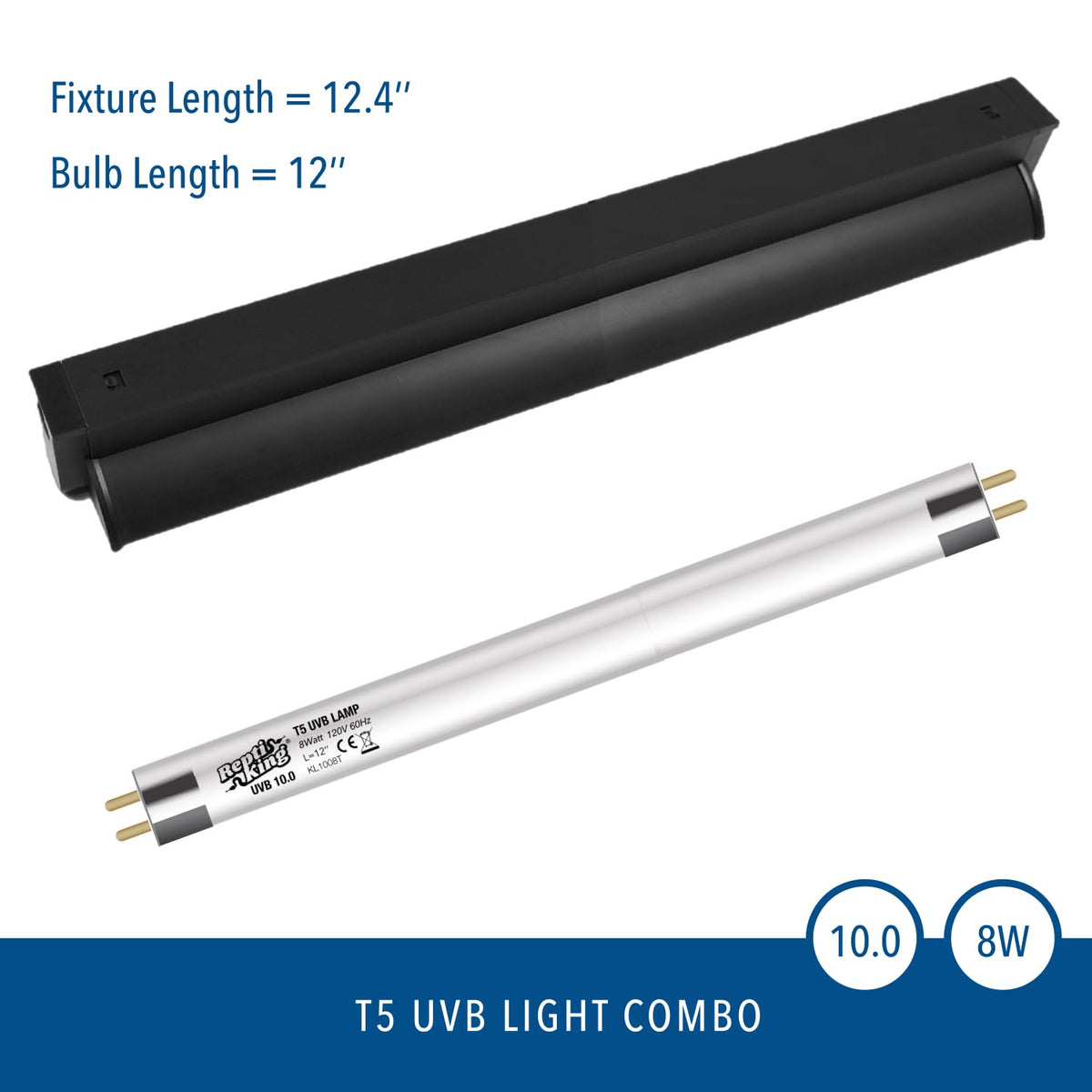 8W 10.0 UVB Reptile Light Fixture Kit D1725