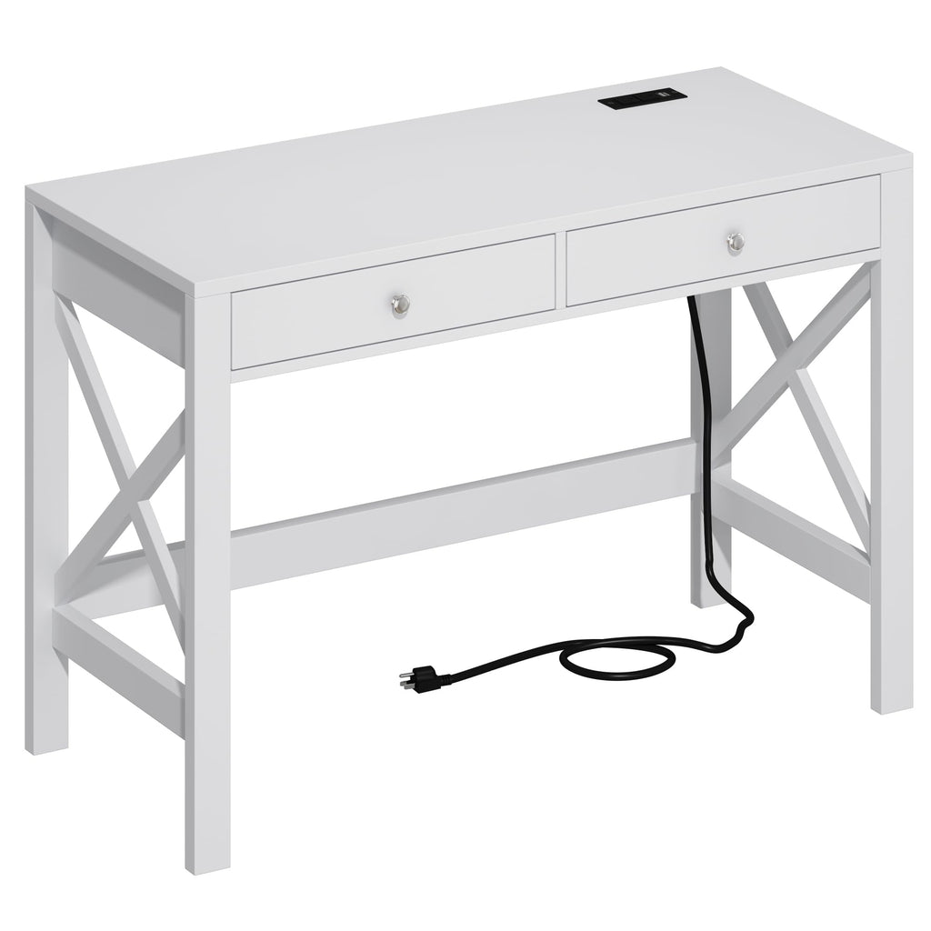 39.4 Inches Computer Desk with 2 Drawers I598