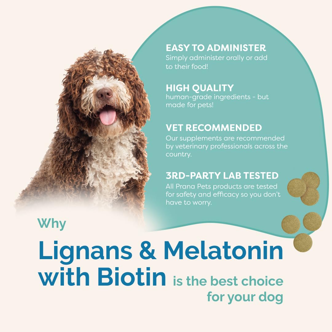 Lignans & Melatonin with Biotin Blend for Dogs Over 25 lb Z1600