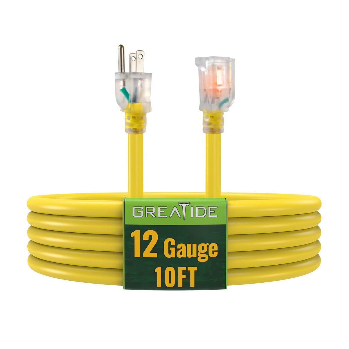 12 Gauge 10 FT Lighted End Outdoor Extension Cord S8183