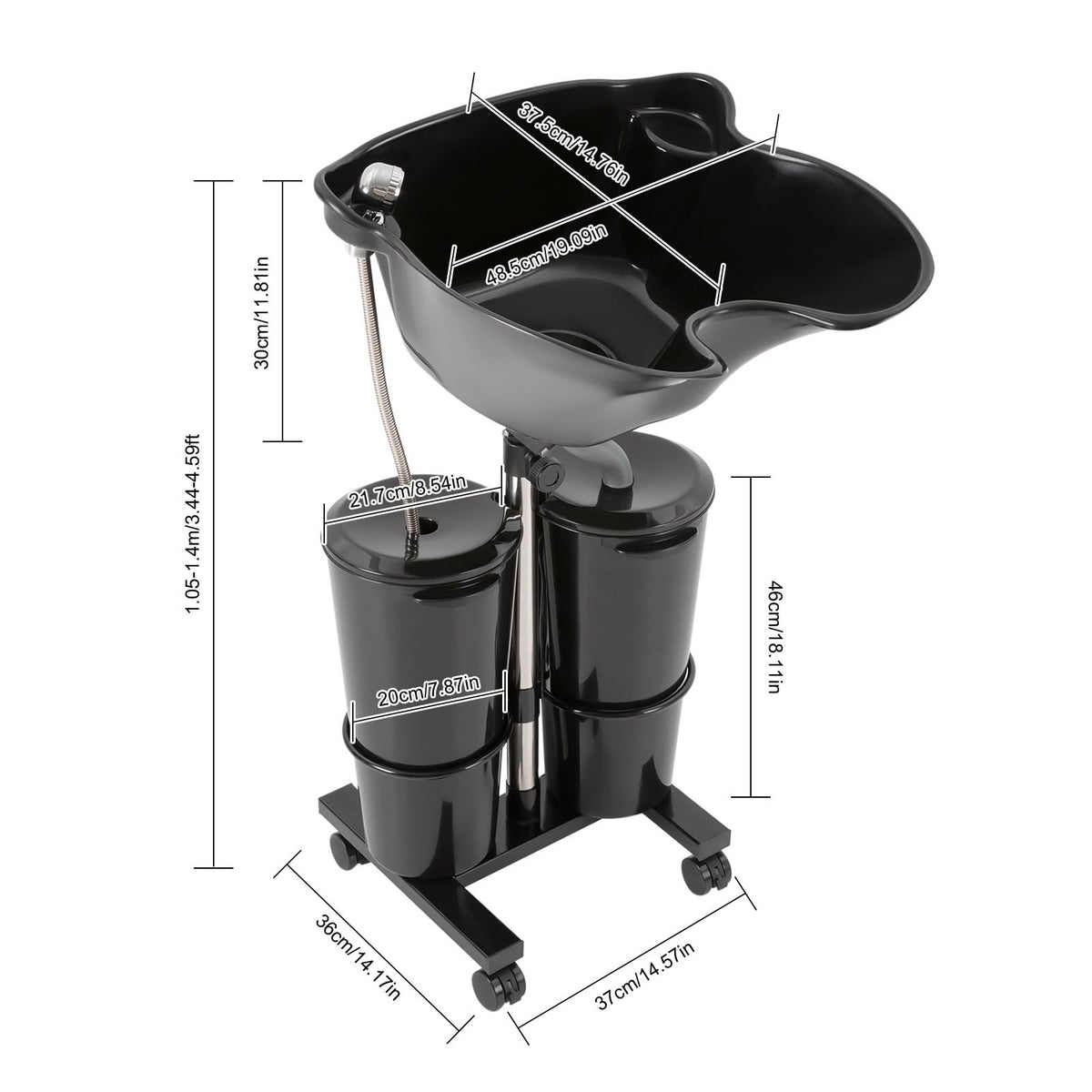 Portable Shampoo Bowl with Electric Pump E204