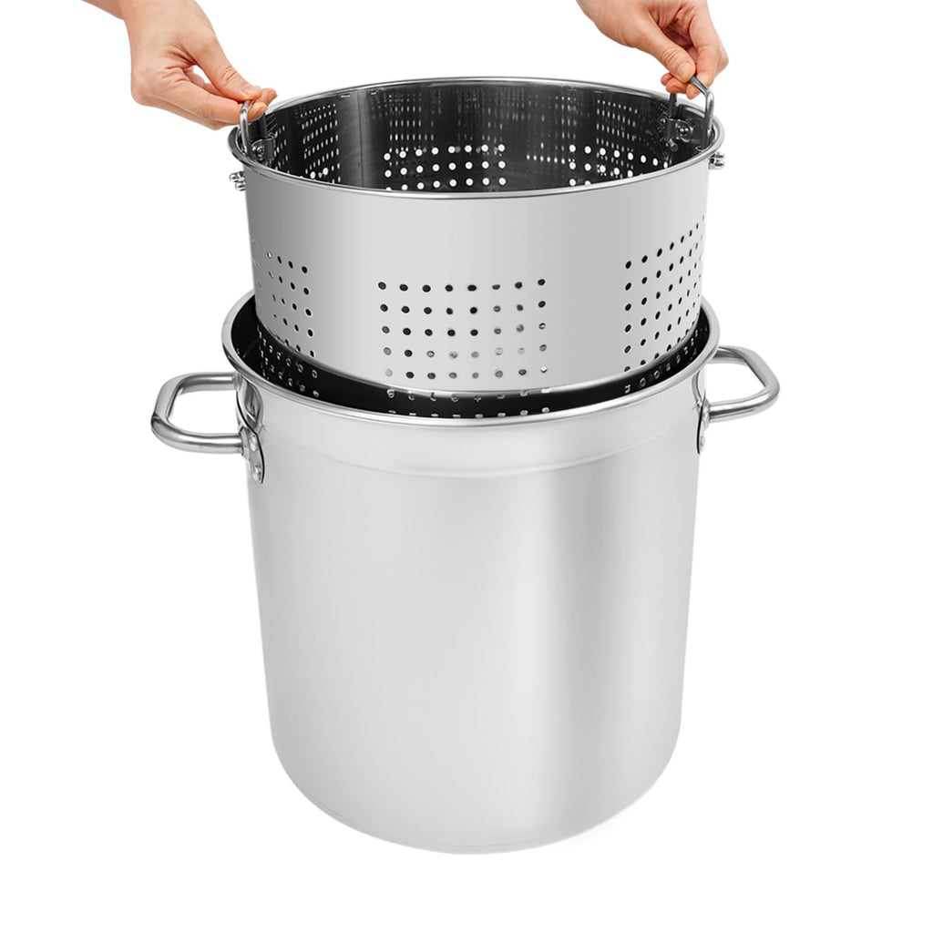 78 Qt Stainless Steel Stock Pot with Lid J1460