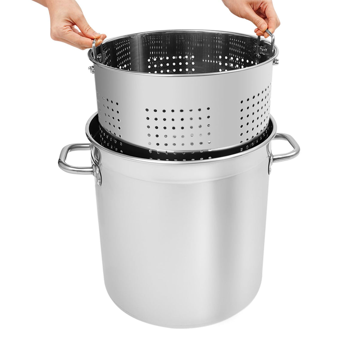 78 Qt Stainless Steel Stock Pot with Lid J1460