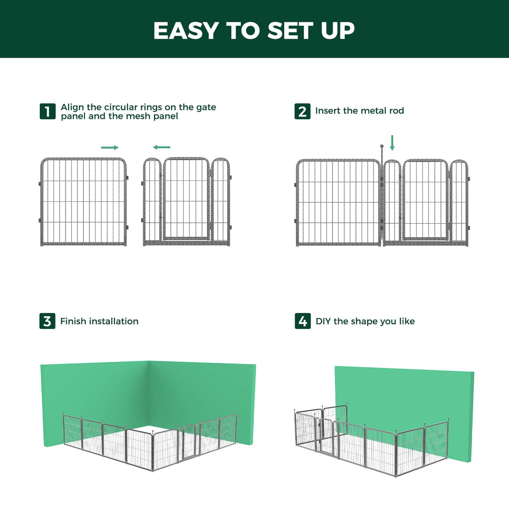 24" H 16 Panels Dog Playpen U813522