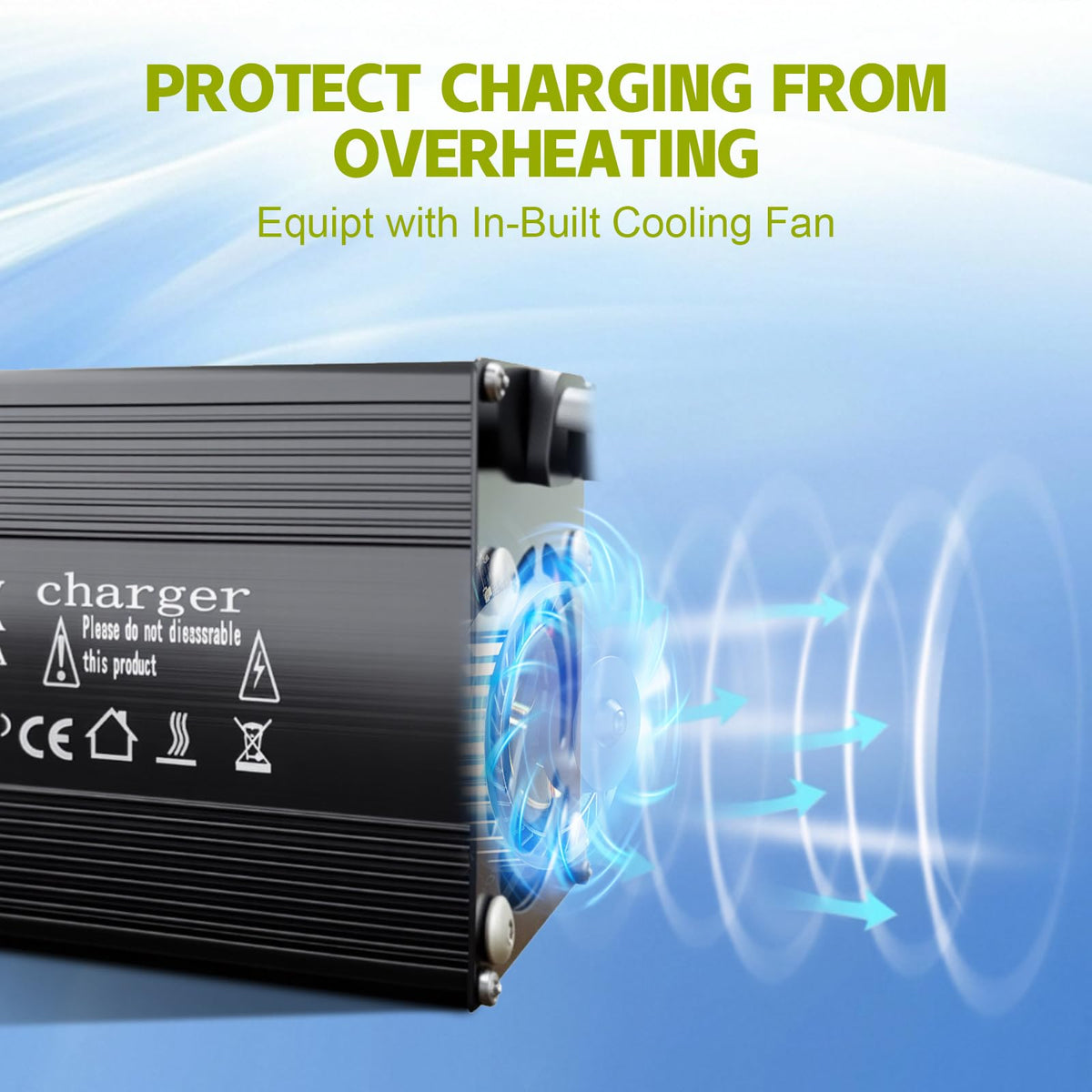14.6V 20A LiFePO4 Battery Charger with Anderson Connector J2207