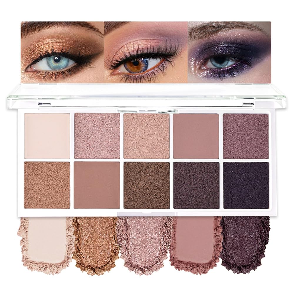 10 Color Matte and Shimmer Eyeshadow Palette A3817