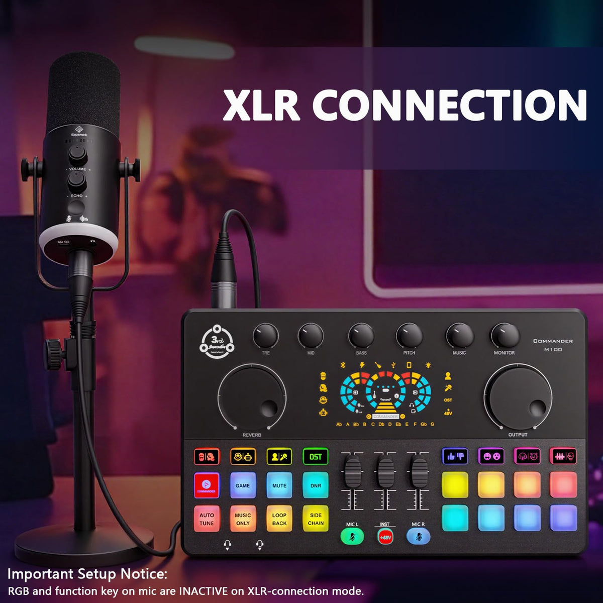 XLR/USB Dynamic Mic with Audio Interface K7904
