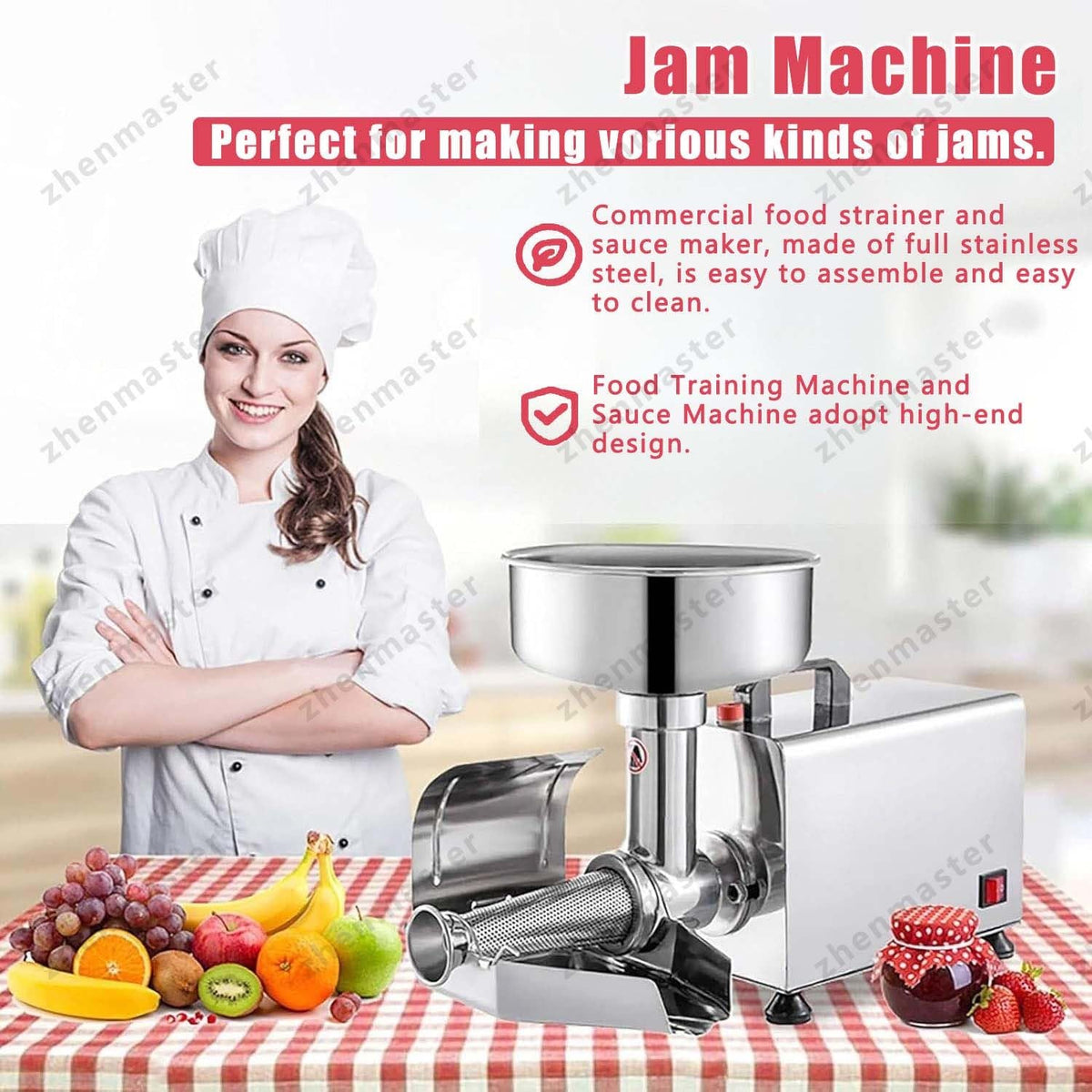 450W Stainless Steel Electric Tomato Strainer U86848