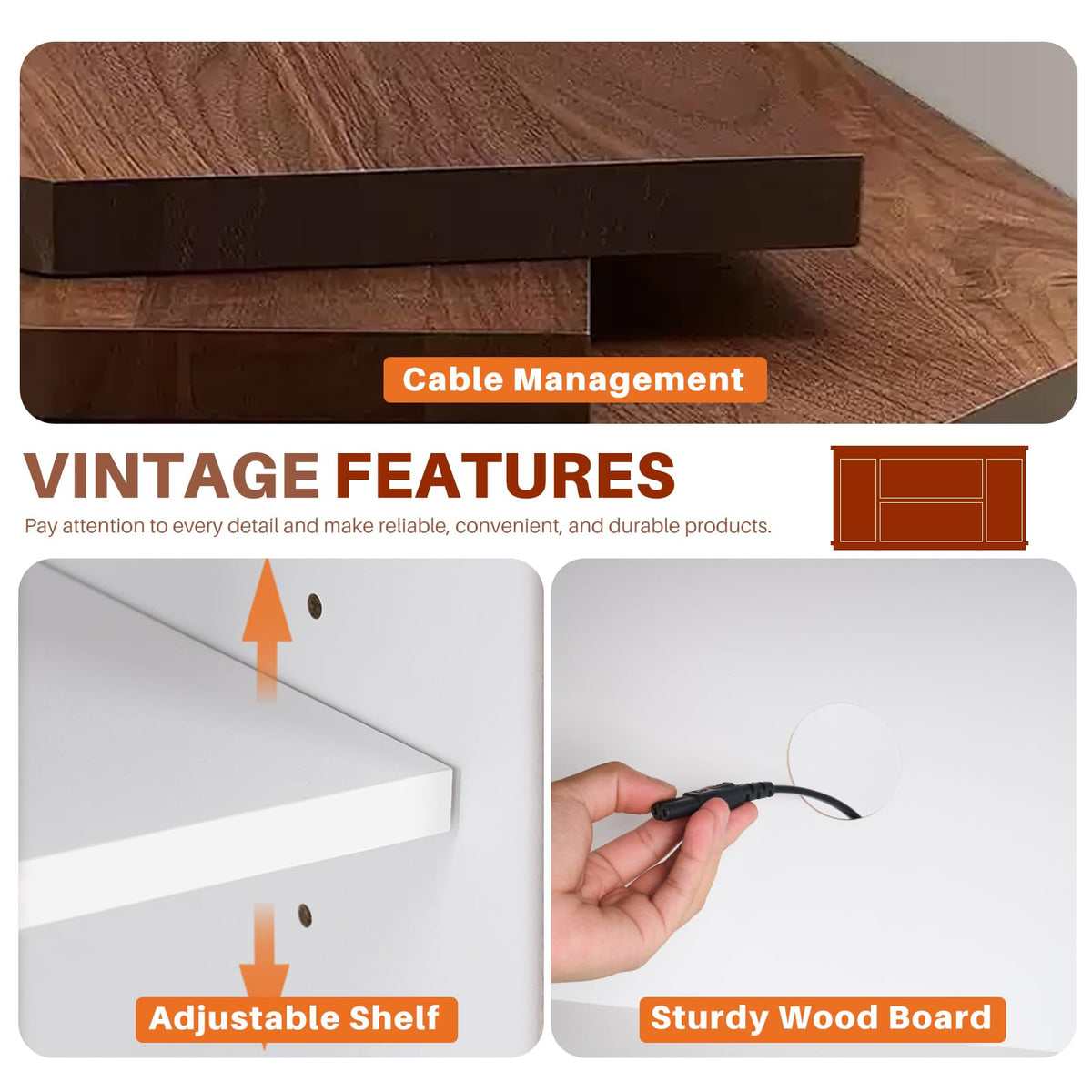 White 65 Inch Wood TV Stand E70815