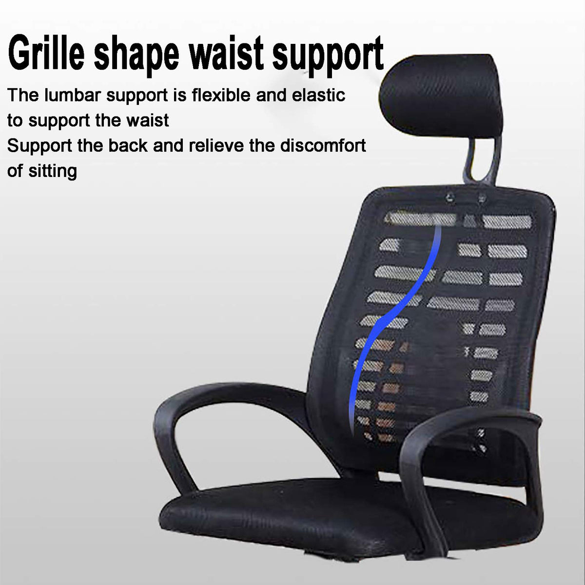 Ergonomic High Back Mesh Office Chair with Headrest Lumbar Support M76313